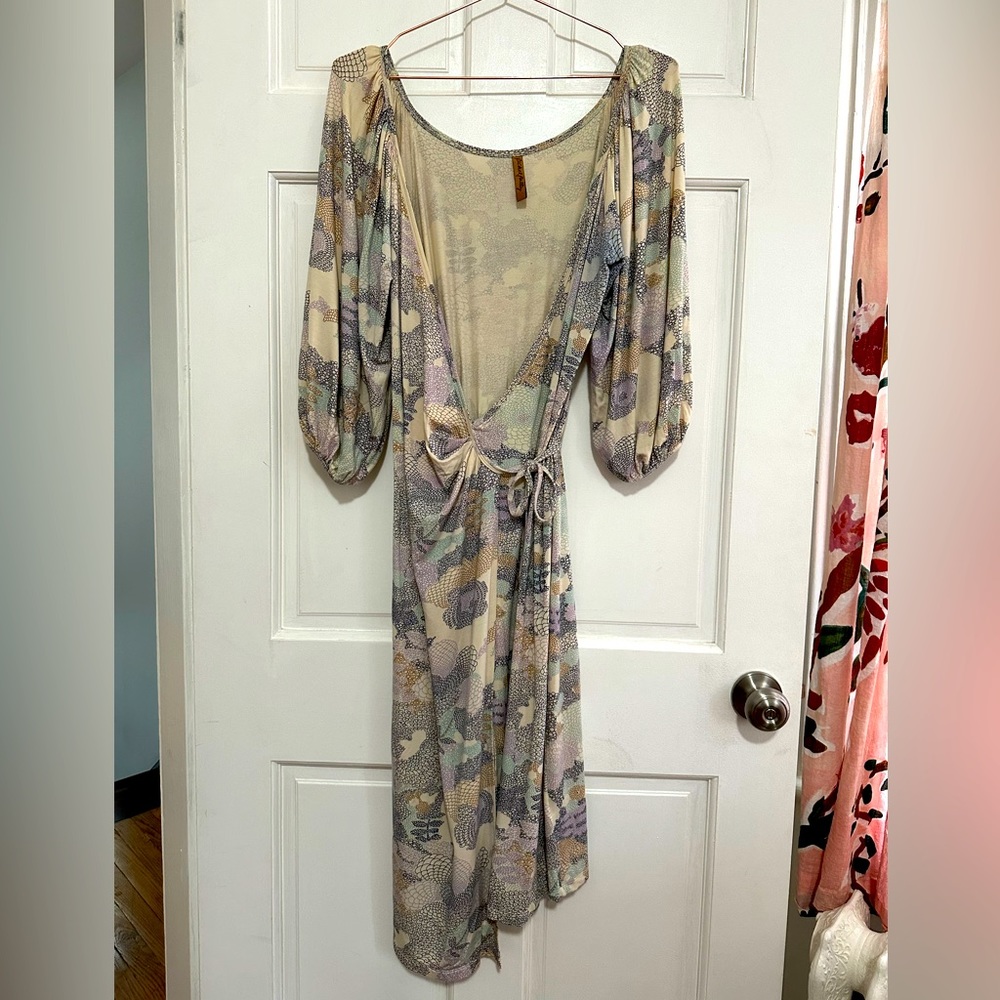 {Rachel Pally} Printed Modal/Spandex Wrap Dress - Sz Small